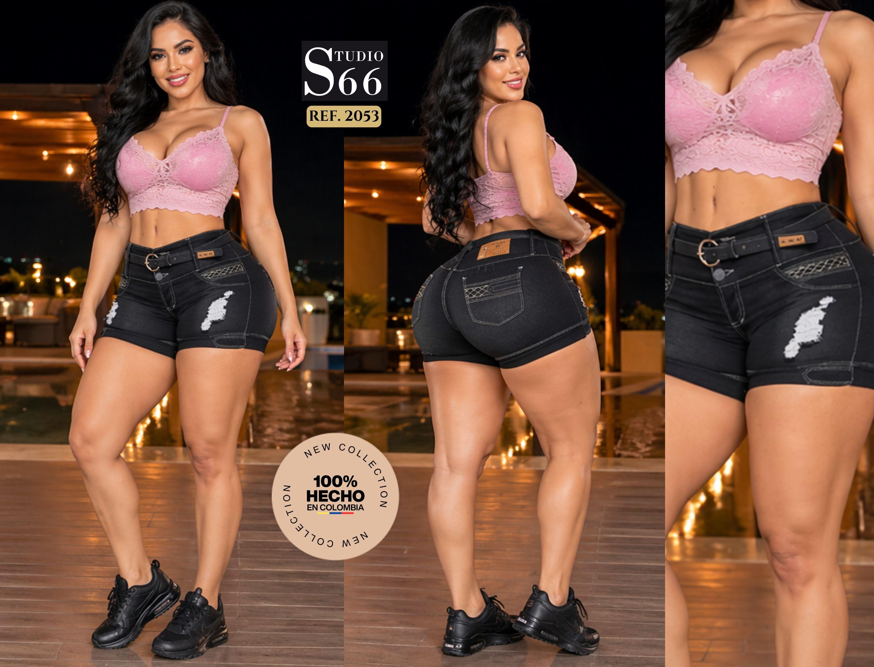 Shorts vaqueros levanta cola